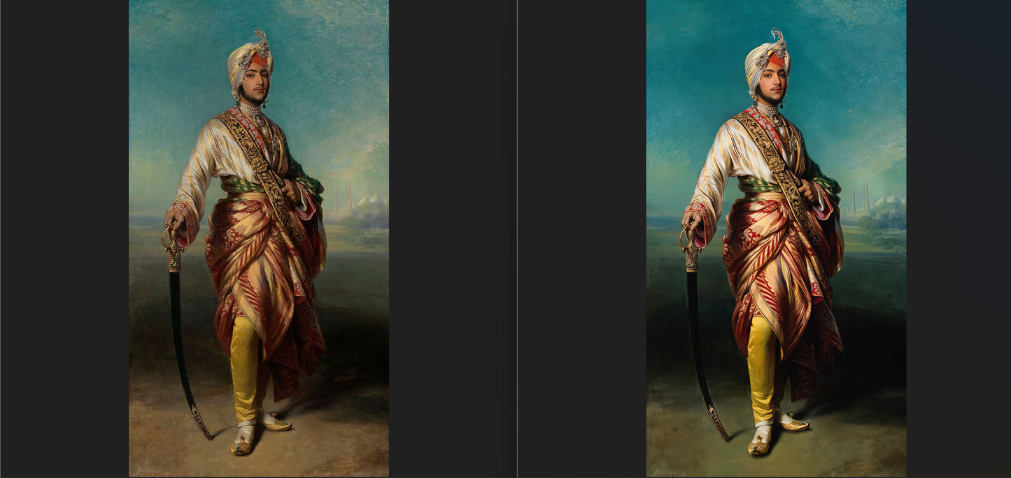 Royal Collection Oil Painting of Duleep Singh(Restored) Commissioned by Queen Victoria.