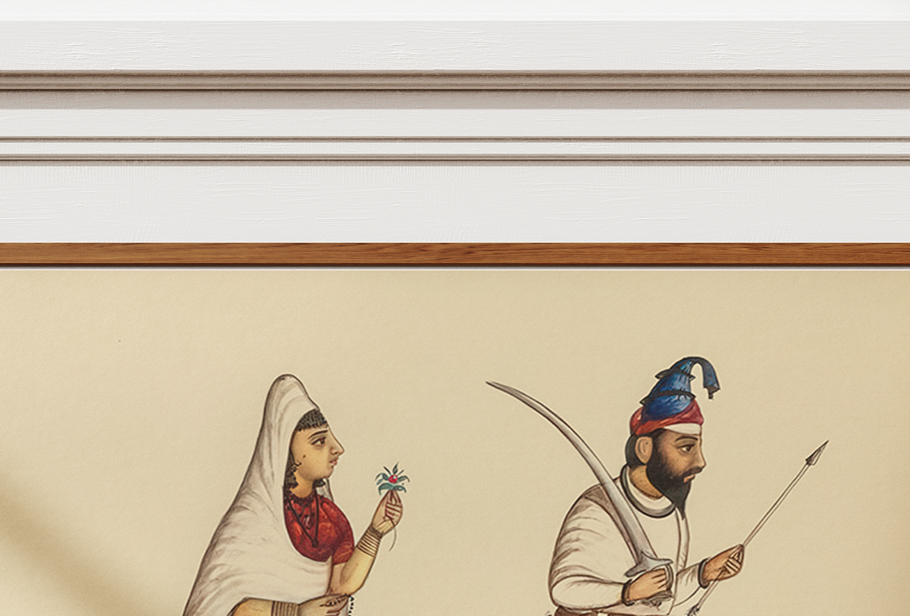 An Akaali and Akalian , Lahore or Amritsar, 19th century.