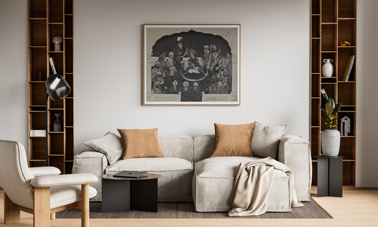 Extremely Rare Find - Maharaja Duleep Singh in Darbar (Style of Hasan al-Din, c.1843) (Restored Exclusively on Prometheus Mythos)