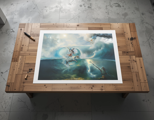 Mahakaal vs. Jalandhara – Mythical Sikh Art Battle Scene Print