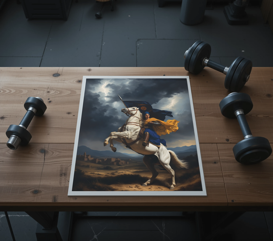 Sardarni Sada Kaur, Sikh woman warrior, USA, Sikh painting, Sikh general, Sikh art, Sikh warrior print, unframed, canvas, paper, Sikh art print, Khalsa history, Sikh matriarch, Sikh hero, Sikh legacy, Sikh unframed canvas, Sikh wall art, woman Sikh print, Sikh historical leader, Sikh print USA, Sikh artwork.