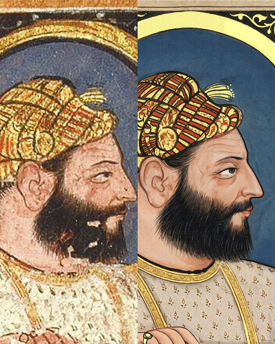 Guru Hargobind Portrait – Bhai Roopa Collection (17th Century) | Restored Sikh Art Print
