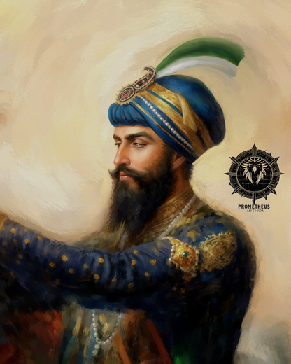 Guru Gobind Singh & Mata Ajeet Kaur Art Print | Sikh History