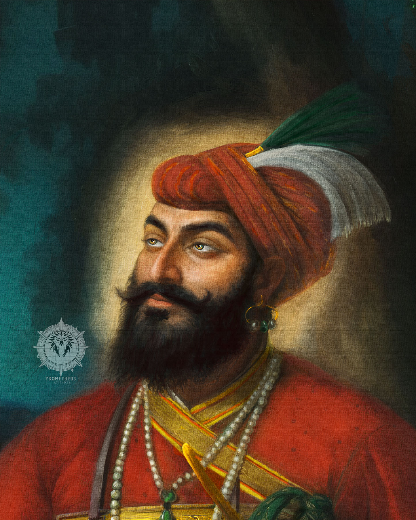 Portrait of Guru Gobind Singh Ji (Inspired by the Anandpuri Hazuri Bir and the Bhai Rupa Tradition)