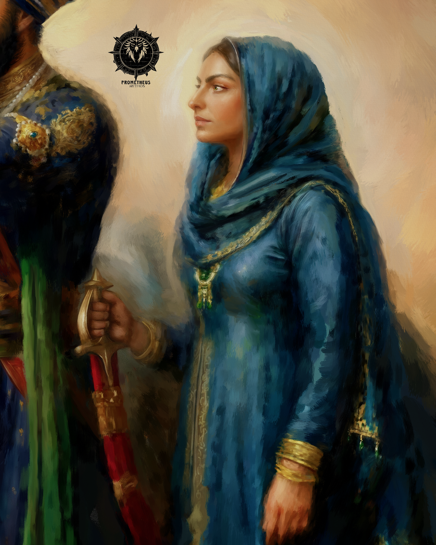 Guru Gobind Singh & Mata Ajeet Kaur Art Print | Sikh History