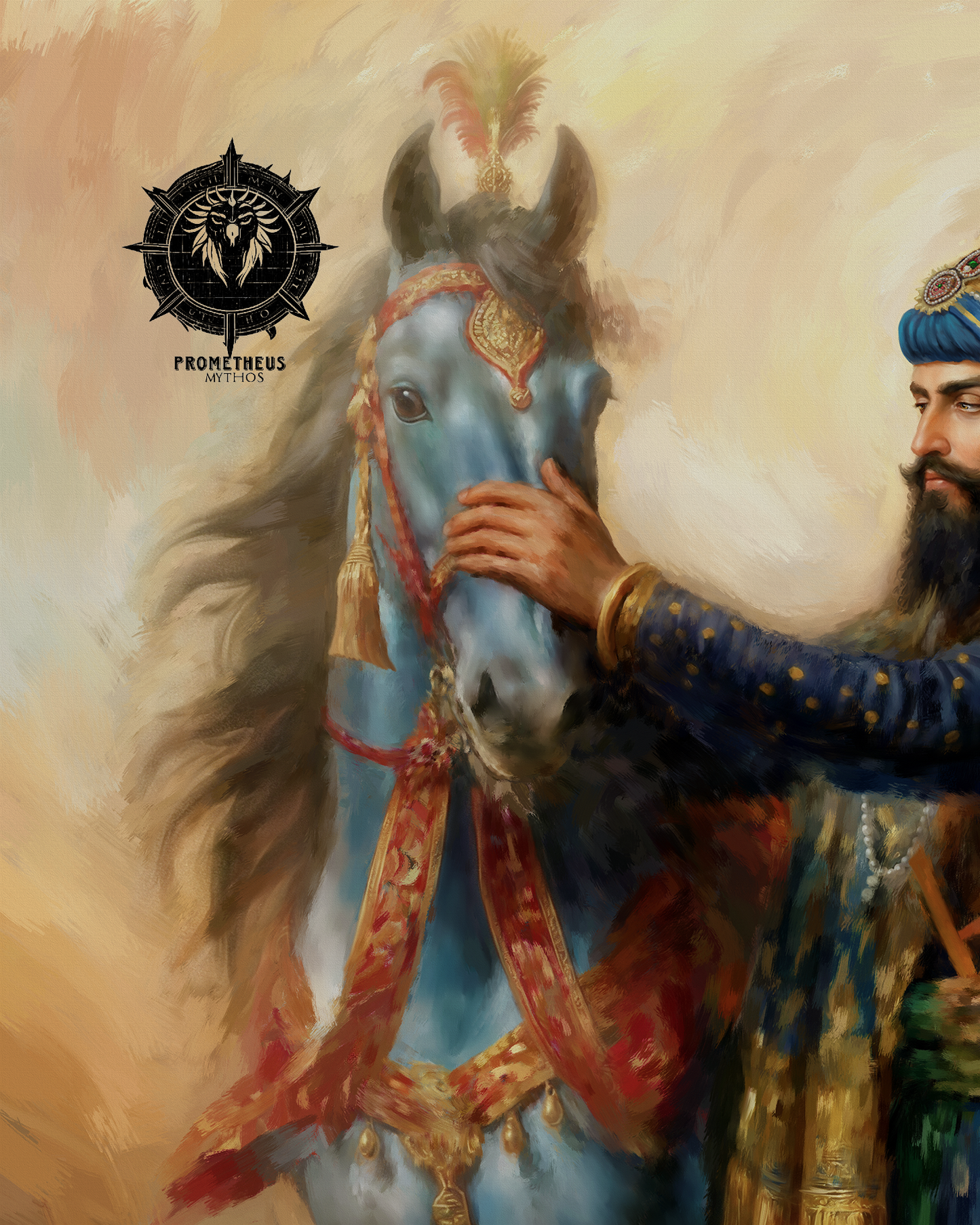 Guru Gobind Singh & Mata Ajeet Kaur Art Print | Sikh History