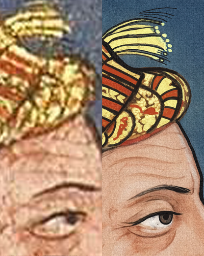 Guru Hargobind Portrait – Bhai Roopa Collection (17th Century) | Restored Sikh Art Print
