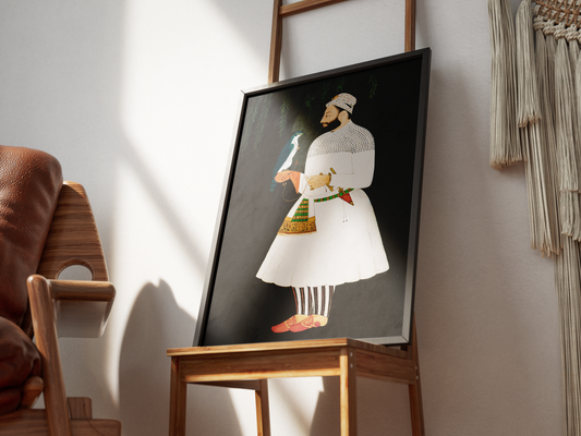 Restored portrait of Guru Hargobind, Sikh art digital download.

17th-century Sikh painting of Guru Hargobind in Deccan Mughal style.

Historical Sikh artwork of Guru Hargobind for digital download.

Restored portrait of Guru Hargobind attributed to the Provincial Mughal School of the Deccan, mid-17th century. Offered as a premium fine art print for collectors in the UK, USA, and Canada. Ideal for restored Sikh art prints, Mughal-Sikh historical artwork, and museum-grade wall decor.