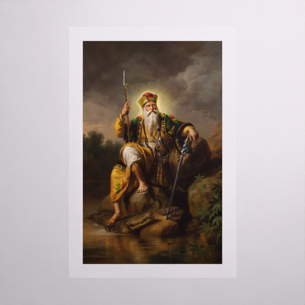 guru nanak dev ji painting uk, guru nanak portrait uk, sikh art uk, sikh wall art uk, guru nanak oil painting print, guru nanak fine art print uk, sikh heritage artwork uk, punjabi wall art uk, framed guru nanak print uk, museum quality sikh art, archival art print, guru nanak canvas print uk, restored sikh artwork, contemporary sikh painting, guru nanak home decor uk