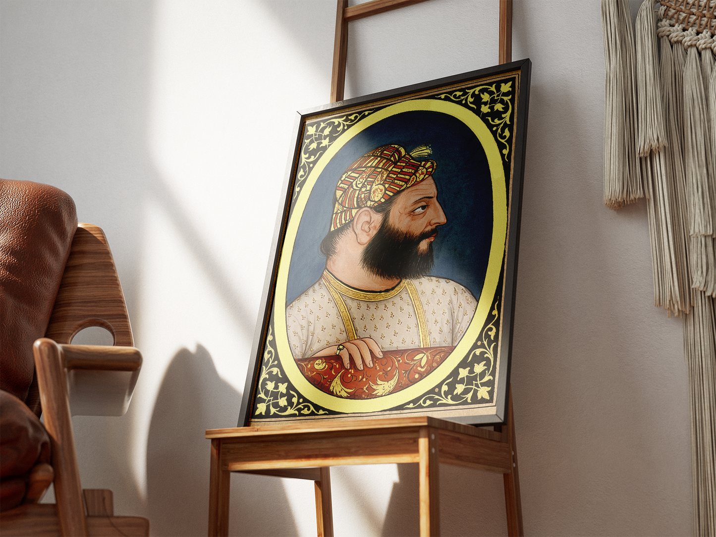 Guru Hargobind Portrait – Bhai Roopa Collection (17th Century) | Restored Sikh Art Print