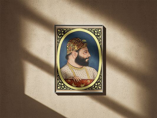 Guru Hargobind Portrait – Bhai Roopa Collection (17th Century) | Restored Sikh Art Print