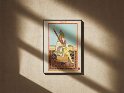 Painting of Hari Singh Nalwa by Hasan al-Din (ca. 1845–1850) – Restored Sikh Empire Artwork