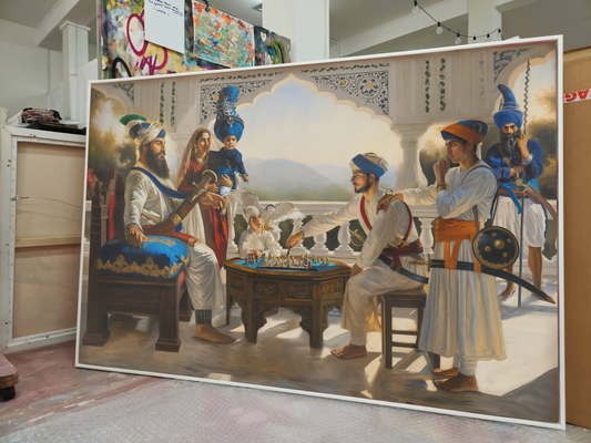 char sahibzade art,chaar sahibzaade art,Guru Gobind Singh Char Sahibzaade painting UK, Guru Gobind Singh with Sahibzade art print UK, Char Sahibzaade Sikh wall art UK, Sikh history painting print UK, Sikh religious art UK, Guru Gobind Singh Ji artwork UK, Sikh heritage wall decor UK, Sikh empire historical painting UK,Guru Gobind Singh Char Sahibzaade painting USA, Guru Gobind Singh with Sahibzade art print USA, Char Sahibzaade Sikh wall art USA, Sikh history painting print USA,