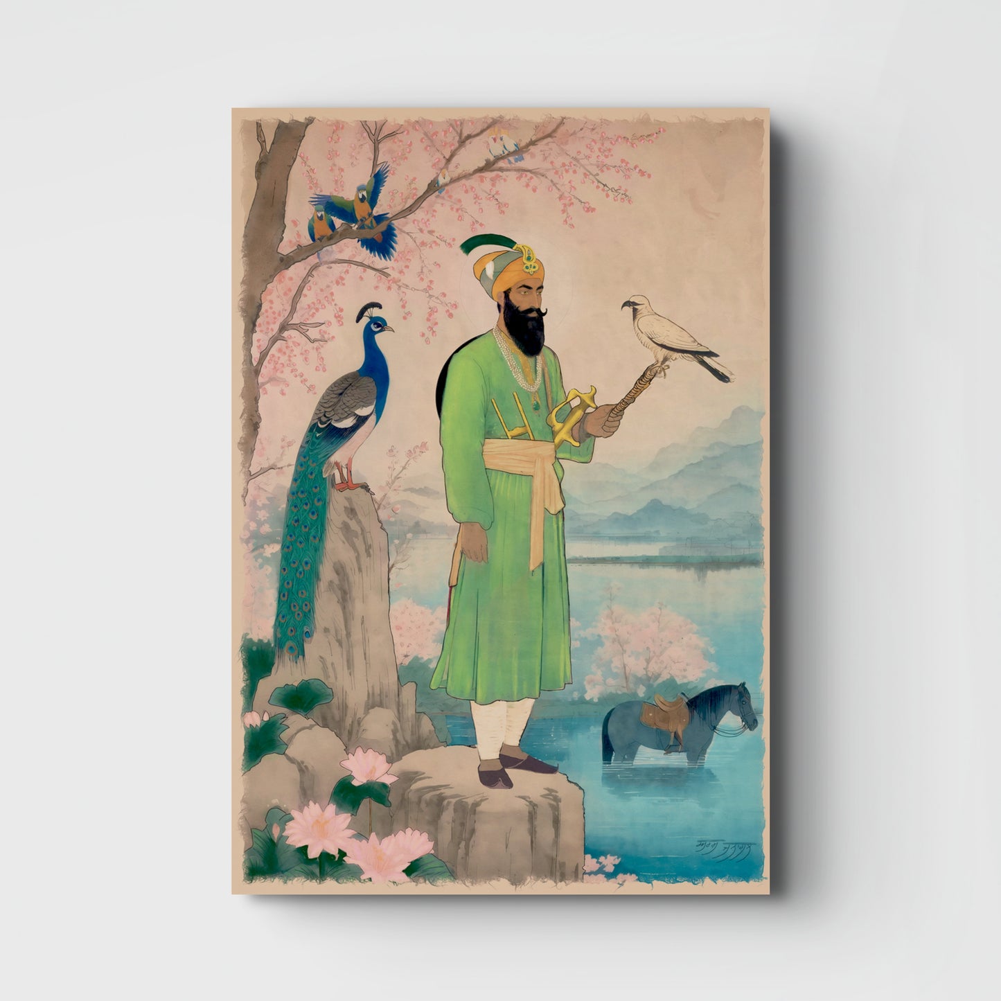Guru Gobind Singh Ji – Baagh-o-Bulbul Ka Ishq | Poetic Sikh Wall Art