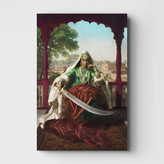 Rani Sada Kaur Sikh Art – Prometheus Original | Punjabi Heritage Painting