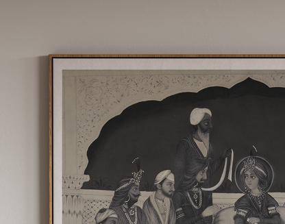 Extremely Rare Find - Maharaja Duleep Singh in Darbar (Style of Hasan al-Din, c.1843) (Restored Exclusively on Prometheus Mythos)