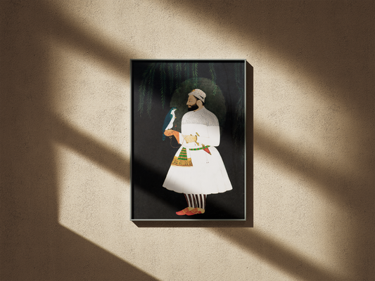 Portrait of Guru Hargobind(Restored) – Provincial Mughal School, Deccan, mid-17th Century.