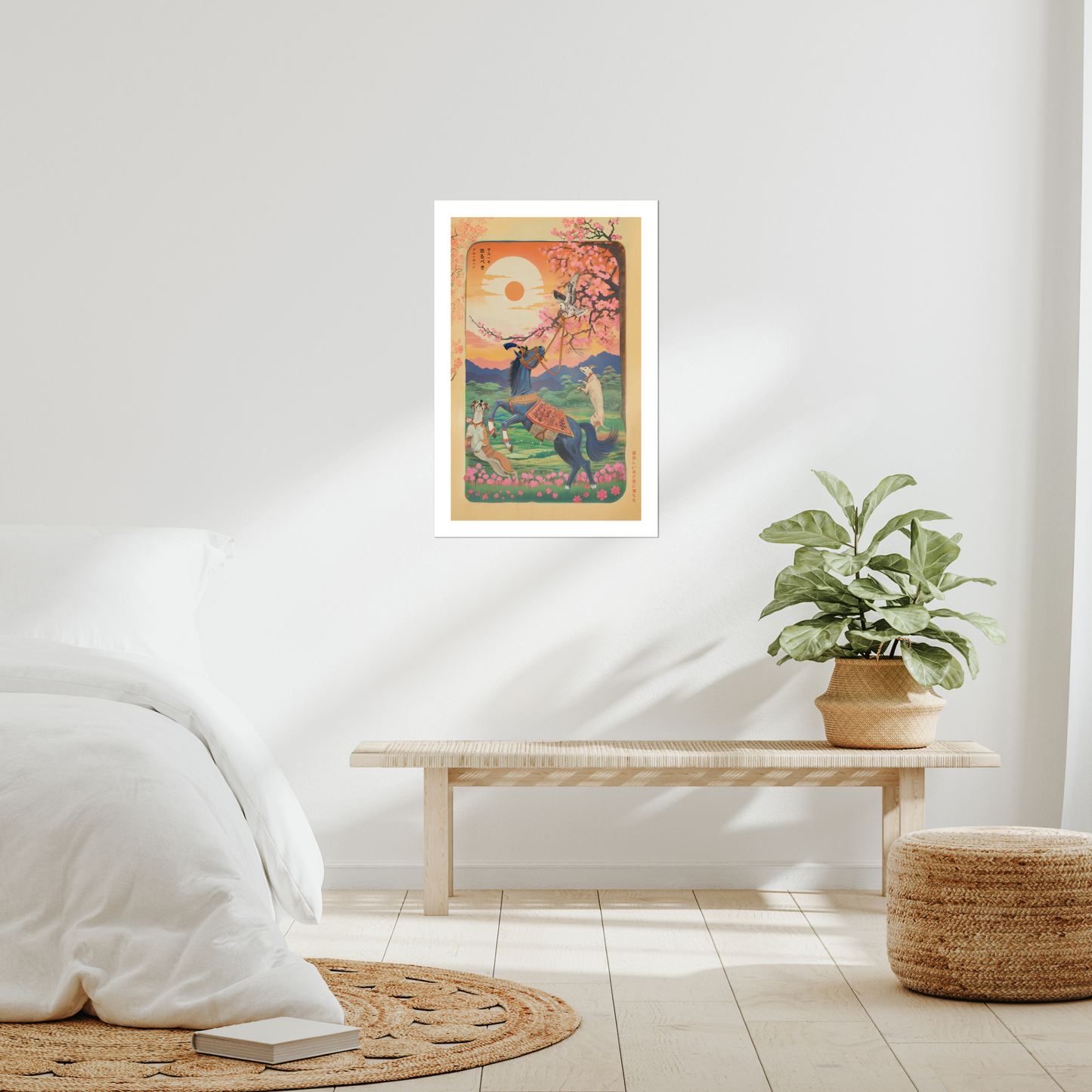 Guru Gobind Singh Ji companions, Neela, Rustum, Saluki, Sikh art print, Sikh animals, Sikh equestrian art, Sikh heritage, Canada Sikh print, Sikh decor, Sikh warrior art, Guru Gobind Singh canvas, unframed Sikh art, Sikh history decor, Sikh wall painting.