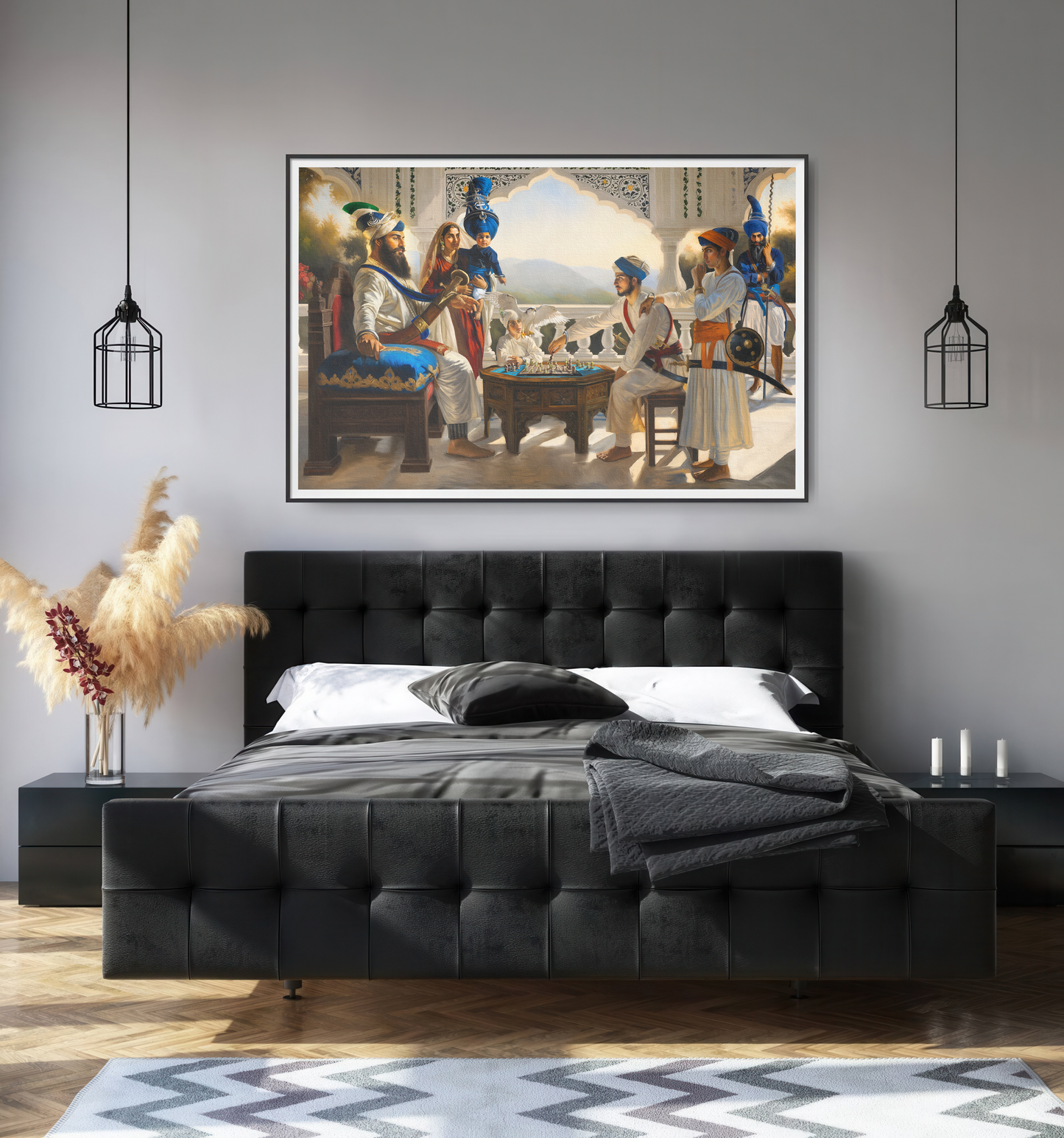 Guru Gobind Singh Char Sahibzaade painting USA, Guru Gobind Singh with Sahibzade art print USA, Char Sahibzaade Sikh wall art USA, Sikh history painting print USA, Sikh religious wall art USA, Guru Gobind Singh Ji artwork USA, Sikh heritage canvas print USA, Sikh historical family portrait USA,Guru Gobind Singh Char Sahibzaade painting Australia, Guru Gobind Singh with Sahibzade art print Australia, Char Sahibzaade Sikh wall art Australia, Sikh history painting print Australia, Sikh religious artwork.