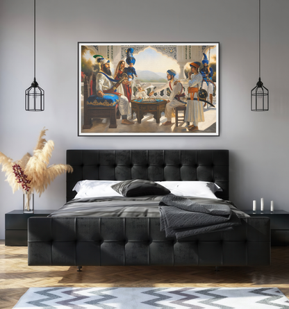 Guru Gobind Singh Char Sahibzaade painting USA, Guru Gobind Singh with Sahibzade art print USA, Char Sahibzaade Sikh wall art USA, Sikh history painting print USA, Sikh religious wall art USA, Guru Gobind Singh Ji artwork USA, Sikh heritage canvas print USA, Sikh historical family portrait USA,Guru Gobind Singh Char Sahibzaade painting Australia, Guru Gobind Singh with Sahibzade art print Australia, Char Sahibzaade Sikh wall art Australia, Sikh history painting print Australia, Sikh religious artwork.