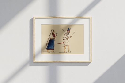An Akaali and Akalian , Lahore or Amritsar, 19th century.