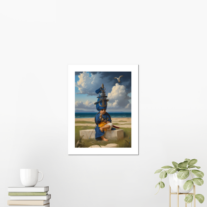 Baba Fateh Singh Ji art print, Canadian Sikh households. Mahakaal symbolism, Sikh history, Guru’s son, Sikh child martyr, Sikh legacy, unframed paper/canvas, Sikh wall print, Khalsa courage, Sikh art piece.