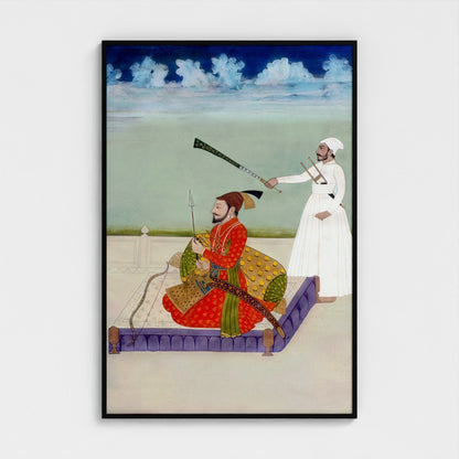 Contemporary Miniature Painting of Guru Gobind Singh (Restored) – Anandpuri Hazuri Bir, c.18th Century