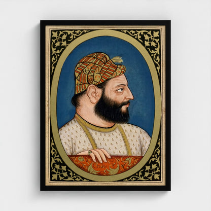 Guru Hargobind Portrait – Bhai Roopa Collection (17th Century) | Restored Sikh Art Print
