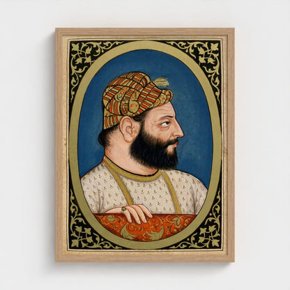 Guru Hargobind Portrait – Bhai Roopa Collection (17th Century) | Restored Sikh Art Print