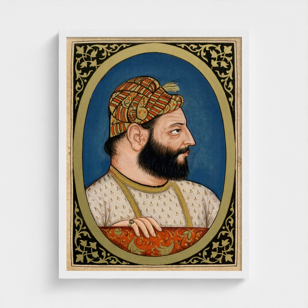 Guru Hargobind Portrait – Bhai Roopa Collection (17th Century) | Restored Sikh Art Print