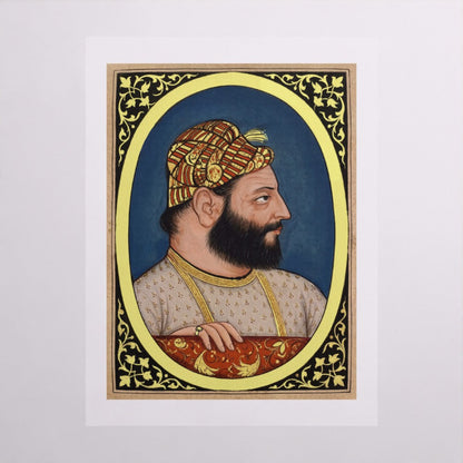 Guru Hargobind Portrait – Bhai Roopa Collection (17th Century) | Restored Sikh Art Print