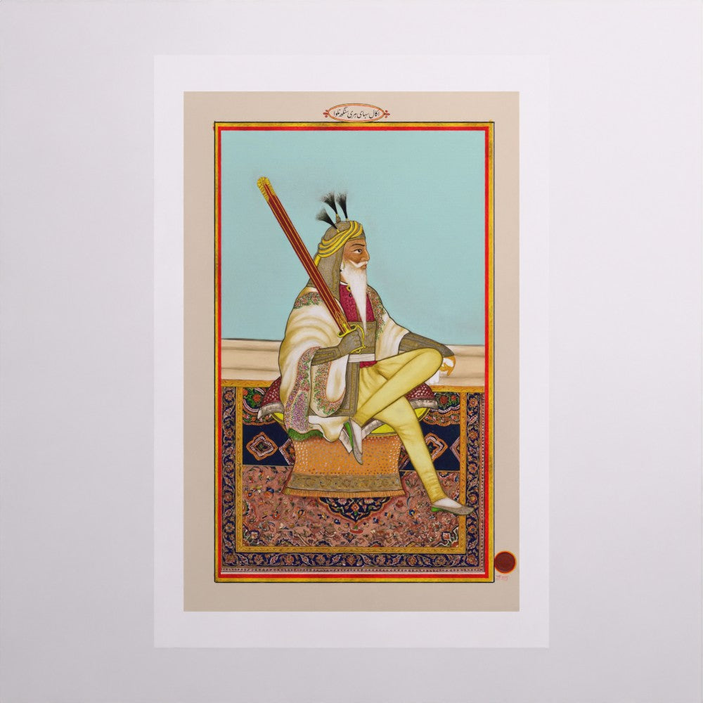 Painting of Hari Singh Nalwa by Hasan al-Din (ca. 1845–1850) – Restored Sikh Empire Artwork
