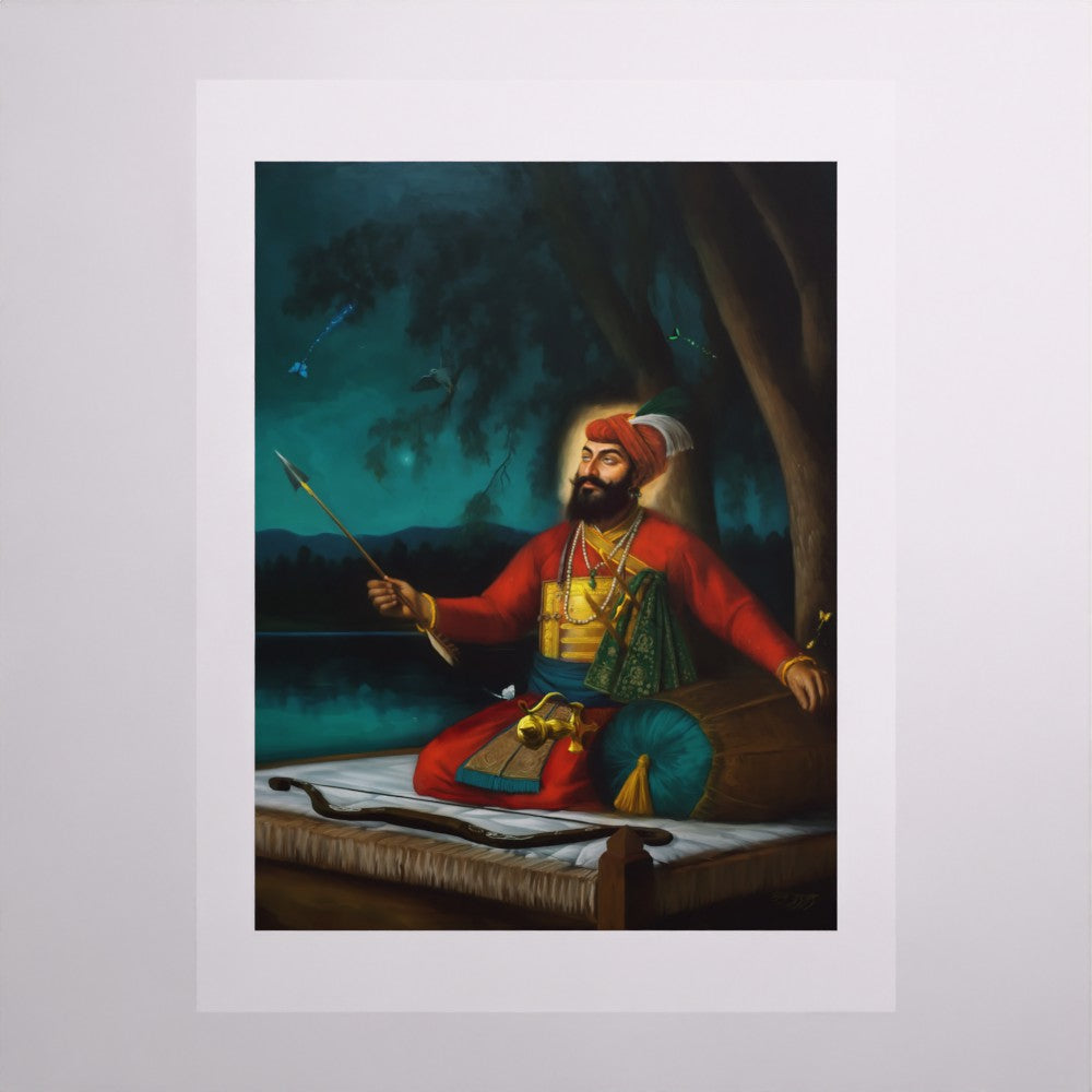 Portrait of Guru Gobind Singh Ji (Inspired by the Anandpuri Hazuri Bir and the Bhai Rupa Tradition)