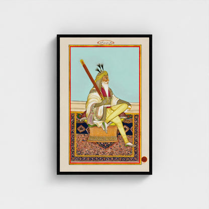 Painting of Hari Singh Nalwa by Hasan al-Din (ca. 1845–1850) – Restored Sikh Empire Artwork