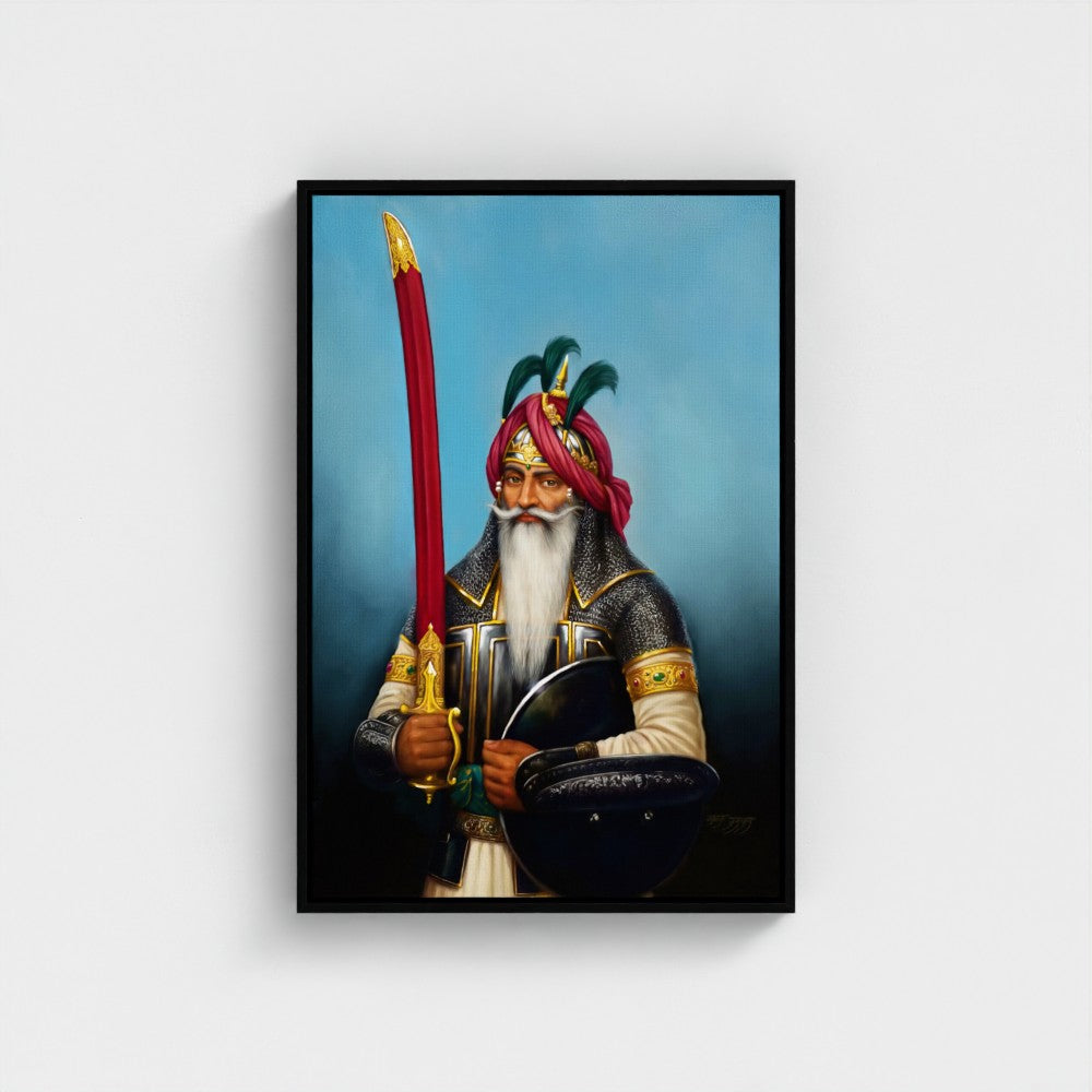 Hari Singh Nalwa Portrait (Restored) – Sikh Empire Military Artwork | Restored Sikh Art Print