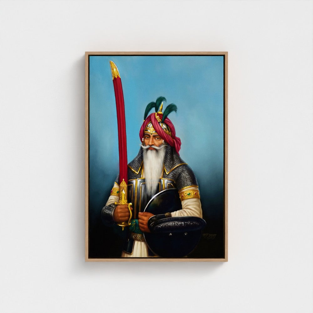 Hari Singh Nalwa Portrait (Restored) – Sikh Empire Military Artwork | Restored Sikh Art Print