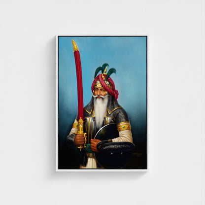 Hari Singh Nalwa Portrait (Restored) – Sikh Empire Military Artwork | Restored Sikh Art Print