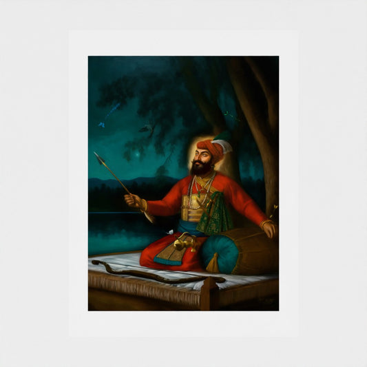 Portrait of Guru Gobind Singh Ji (Inspired by the Anandpuri Hazuri Bir and the Bhai Rupa Tradition)