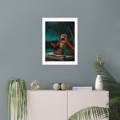 Portrait of Guru Gobind Singh Ji (Inspired by the Anandpuri Hazuri Bir and the Bhai Rupa Tradition)