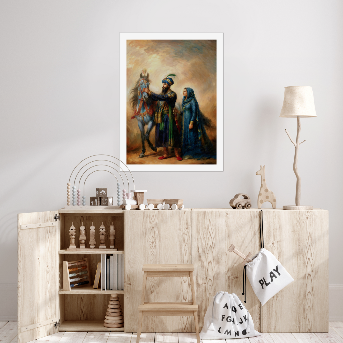Guru Gobind Singh & Mata Ajeet Kaur Art Print | Sikh History