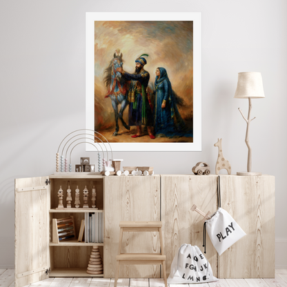 Guru Gobind Singh & Mata Ajeet Kaur Art Print | Sikh History