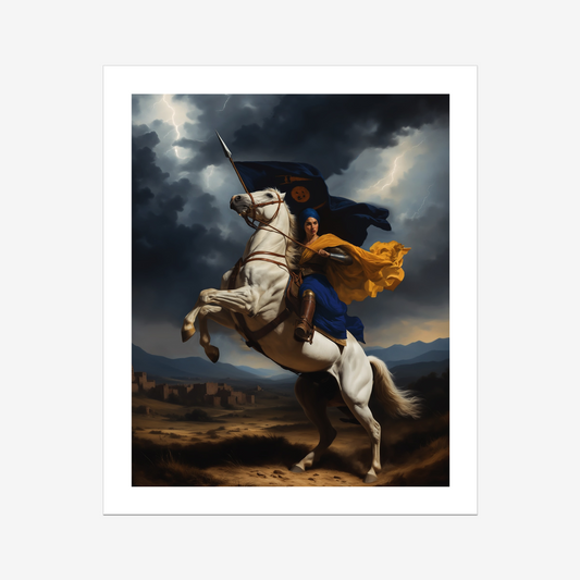 Sardarni Sada Kaur Sikh art print, unframed canvas or paper, UK, Sikh art, Sikh woman, warrior, Khalsa general, Sikh history, Sikh print, Sikh woman warrior, Sikh canvas, Sikh wall art, Sikh leadership, Sardarni Sada Kaur, Sikh history, Sikh print, unframed Sikh canvas, Sikh portrait, warrior Sikh woman, Khalsa woman, Sikh legacy art, UK Sikh art.