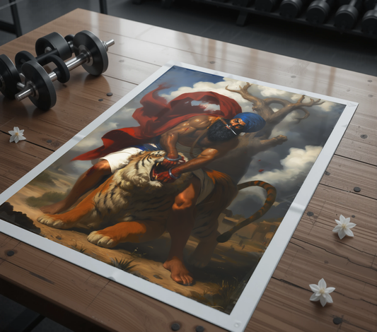 Sikh general Hari Singh Nalwa art print, canvas or paper, unframed for USA Sikh homes. Sikh military commander, Guru’s warrior, Sikh hero painting, Sikh art legacy, Khalsa pride, Sikh decor.