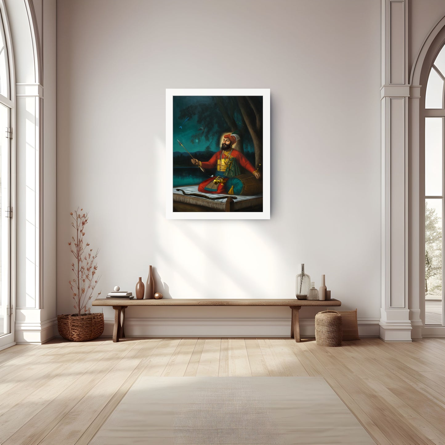 Portrait of Guru Gobind Singh Ji (Inspired by the Anandpuri Hazuri Bir and the Bhai Rupa Tradition)