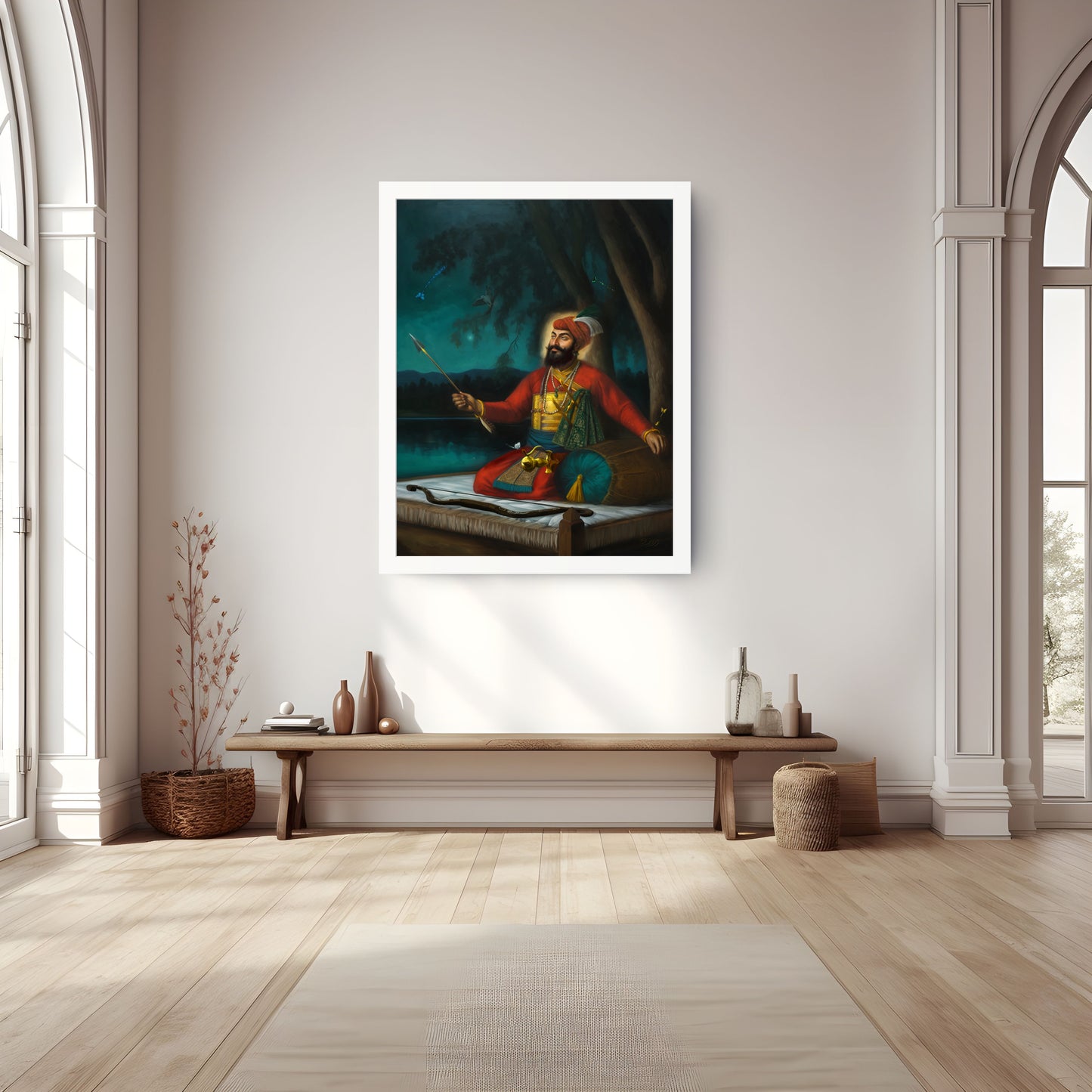 Portrait of Guru Gobind Singh Ji (Inspired by the Anandpuri Hazuri Bir and the Bhai Rupa Tradition)