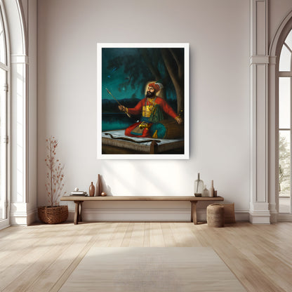 Portrait of Guru Gobind Singh Ji (Inspired by the Anandpuri Hazuri Bir and the Bhai Rupa Tradition)