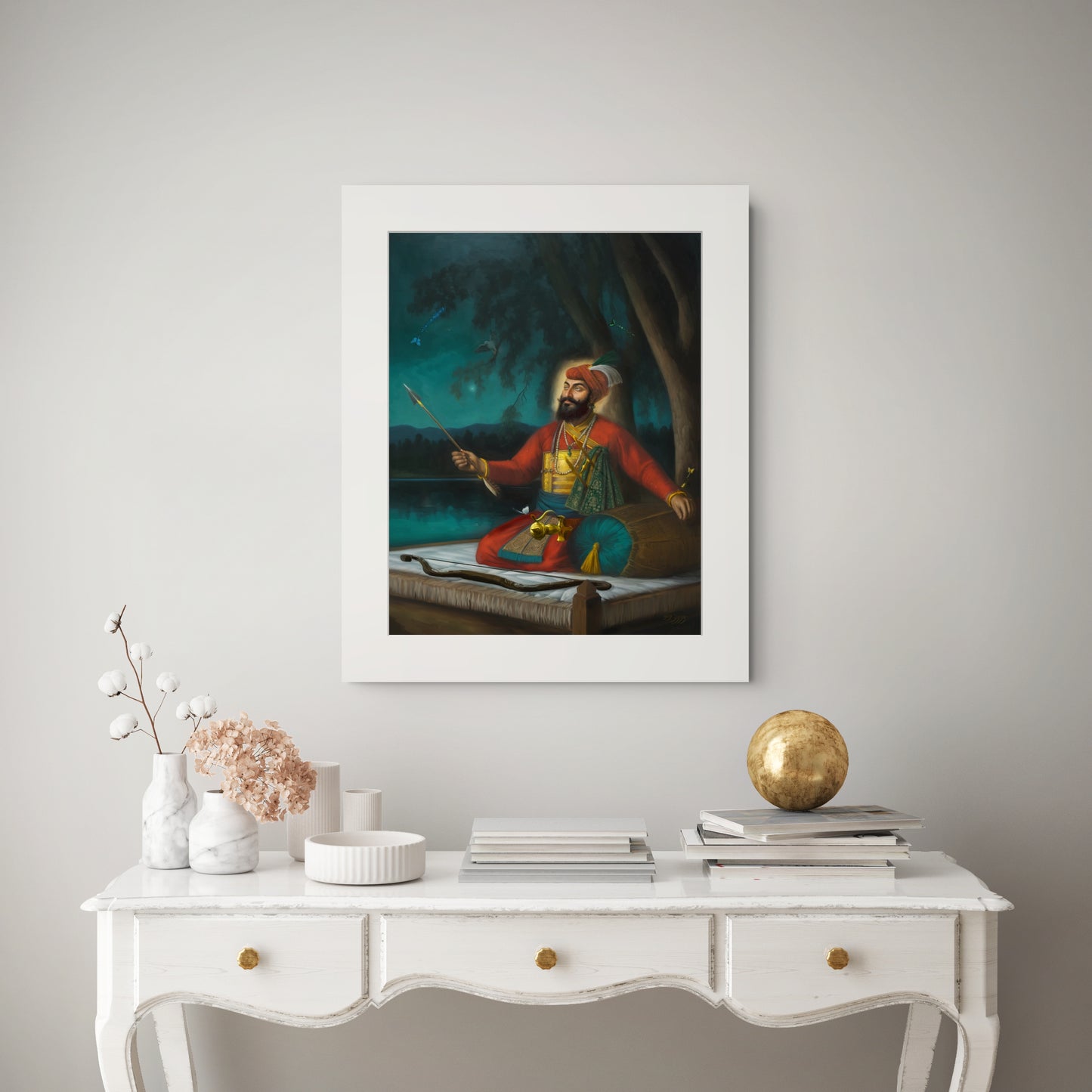 Portrait of Guru Gobind Singh Ji (Inspired by the Anandpuri Hazuri Bir and the Bhai Rupa Tradition)