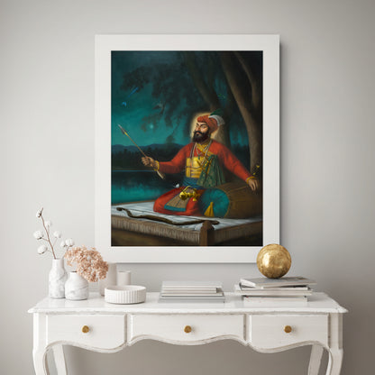 Portrait of Guru Gobind Singh Ji (Inspired by the Anandpuri Hazuri Bir and the Bhai Rupa Tradition)