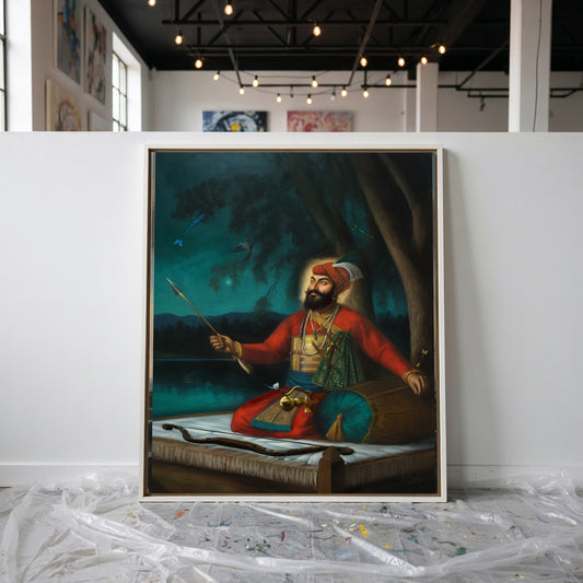 Portrait of Guru Gobind Singh Ji (Inspired by the Anandpuri Hazuri Bir and the Bhai Rupa Tradition)