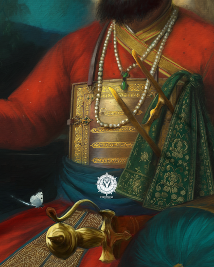 Portrait of Guru Gobind Singh Ji (Inspired by the Anandpuri Hazuri Bir and the Bhai Rupa Tradition)
